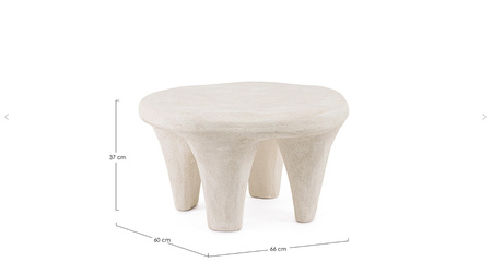 BIZZOTTO stolik kawowy ALBIN 66x60        beżowy