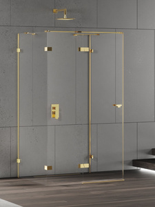 Kabina prysznicowa EVENTA GOLD SHINE 1D prostokątna przyścienna P 120x100x200 szkło czyste 8mm Active Shield 2.0