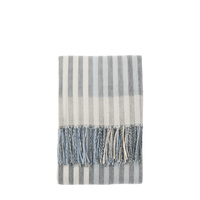Lille Jacquard Stripe Throw Blue/Nat 1300x1700mm