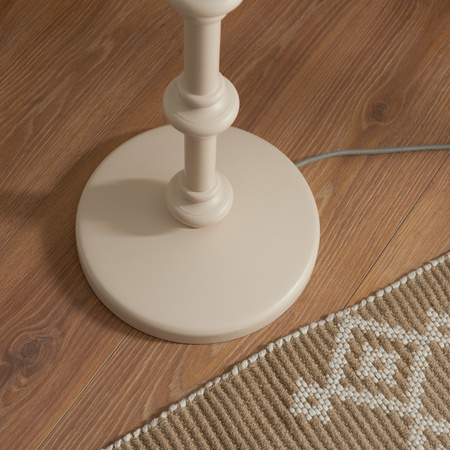 Carnaby Floor Lamp Base Satin Almond White