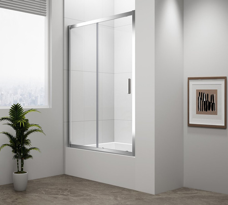 DEEP drzwi prysznicowe 1400x1650mm, szkło czyste