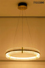 MOOSEE lampa wisząca SATURNUS 70 złota - LED, kryształ, stal szczotkowana