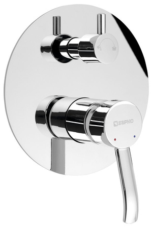 LUKA bateria prysznicowa podtynkowa, 2 wyjścia, obrotowy przełącznik, chrom