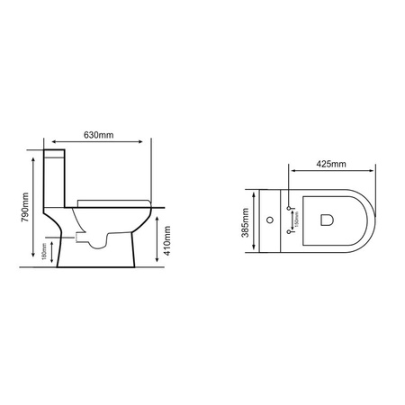 Kompakt WC Lenti z deską z deską