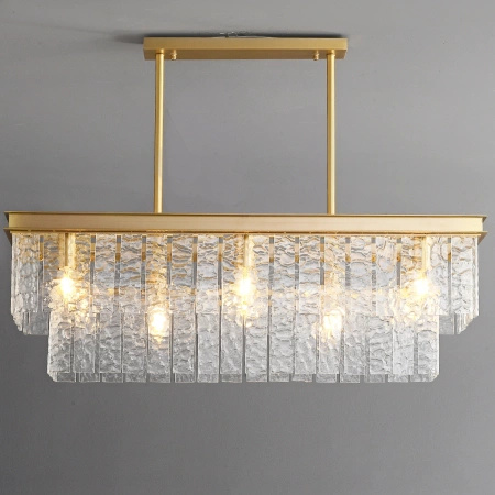 Lampa wisząca ICELAND  100 cm - mosiądz, szkło kryształowe