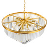 Lampa wisząca SPLENDORE 80 cm - żyrandol złoto-kryształowy