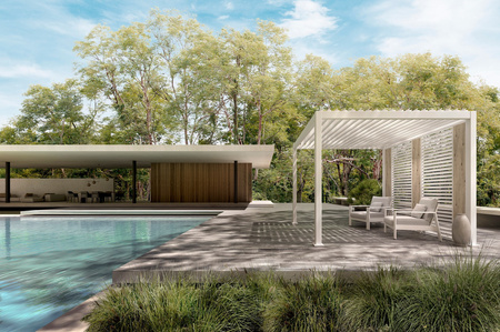 Pergola ogrodowa BIZZOTTO OCEAN 3X3 – biały