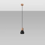 Czarny, naturalne drewno || beton