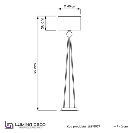 LAMPA STOJĄCA PODŁOGOWA BIAŁO-ZŁOTA BELFORTE