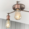 Lampa sufitowa Hal – 3-punktowa, postarzana miedź / postarzana cynowa, 35,5 × 50 × 13 cm