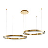Lampa wisząca CIRCLE 2 80+80 cm - LED, ringi złoty połysk na 1 podsufitce