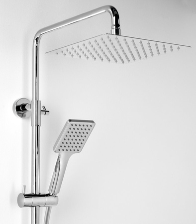 CUBEMIX zestaw prysznicowy z baterią dźwigniową, chrom
