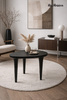 MaMaison stolik LAMINAR 49 czarny / drewno