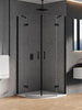 KABINA NEW MERANA BLACK PÓŁOKRĄGŁA U 80x80x195 CZYSTE 6mm ACTIVE SHIELD