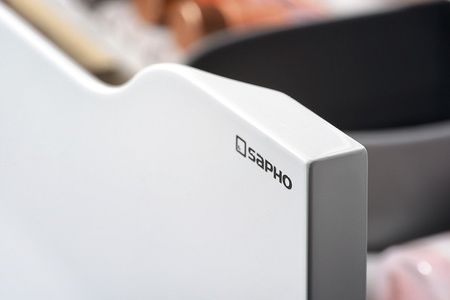 WAVE szafka umywalkowa 150x50x48cm, biała/dąb srebrny