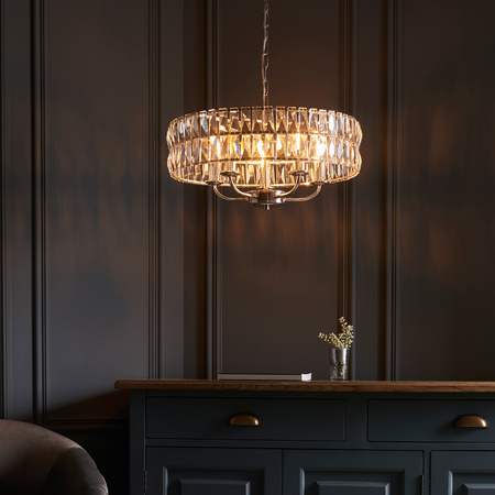 Clifton 5 Pendant Light Bright Nickel