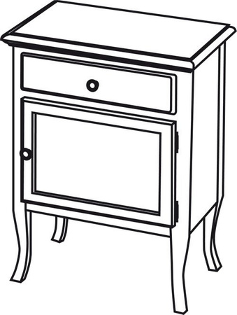 RETRO szafka 60x80x38cm, buk, prawa