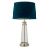 Lampa stołowa Winslet – przezroczysta / morska, 35,5 × 35,5 × 61 cm