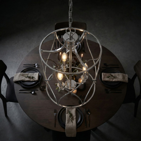 LAMPA SUFITOWA ART DECO CHROMOWANA ELMONT W3