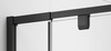 EASY BLACK drzwi prysznicowe obrotowe 880-1020mm, szkło czyste