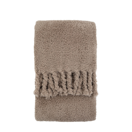 Fringed Teddy Throw Taupe 1300x1700mm