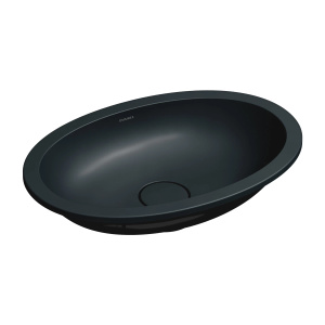 SHELL M+ umywalka podblatowa, 48 x 31 cm, black lava mat