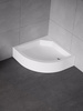 Brodzik prysznicowy ARTUS 90x90x21 półokrągły R55, fi. 52, podstawa stelaż, gł 11cm