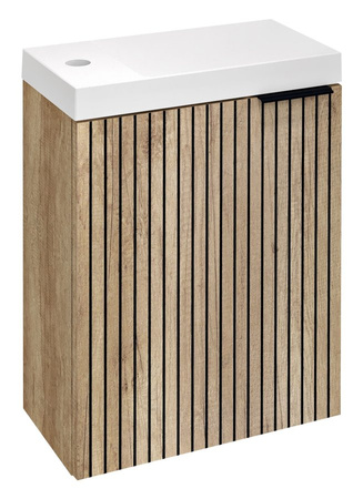 LATUS X szafka umywalkowa 39,4x50x22cm, dąb Alabama listwa