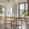 Craft Ext Dining Table Natural 2000/2500x950x750mm