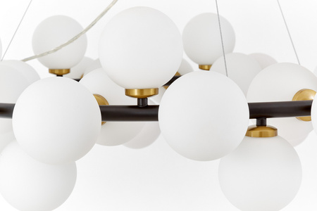 NOWOCZESNA LAMPA WISZĄCA CZARNO-MOSIĘŻNA MARSIADA W40