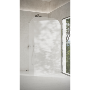 Ścianka prysznicowa TAHO Wall - czarny / 110 cm / miedź szczotkowana