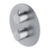 Y element natynkowy termostatycznej baterii prysznicowo-wannowej podtynkowej, nikiel szczotkowany