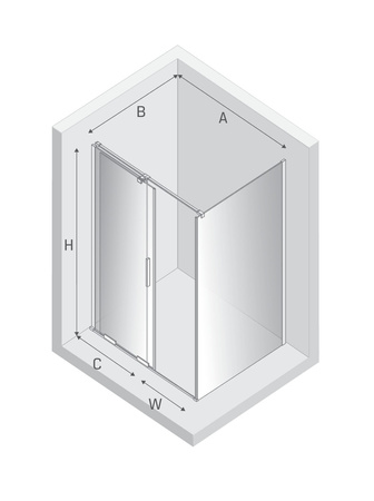 Kabina prysznicowa SMART GOLD BRUSHED 1D prostokątna U 110x100x200 szkło czyste 8mm Active Shield 2.0