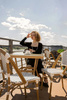 Krzesło ogrodowe CAFE PARIS białe rattan