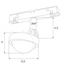 Maxlight M0018D Reflektor Magnetyczny  System Dali 8W 766LM 3000K