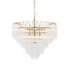 Toulouse 12 Pendant Light Clear Ribbed Glass