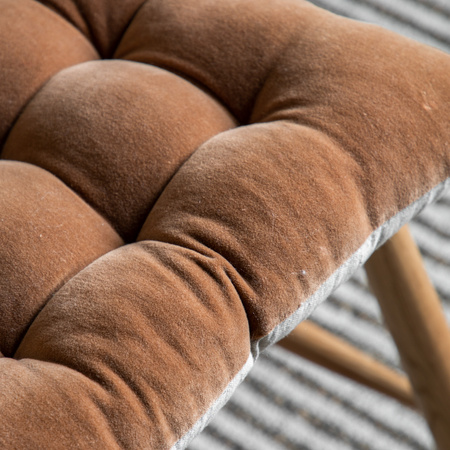 Cotton Velvet Seatpad Tan 430x430mm