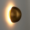 Lampa ścienna BUTTON, 16 cm - LED, złoty, półkulisty