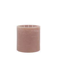 Pillar Candle Rustic Taupe 150x150x150mm