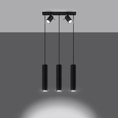 Lampa wisząca RING 3 czarny