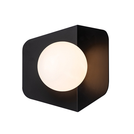WALL LIGHT WITH OPAL GLASS 1xG9 MAX 7W BLACK MAT
