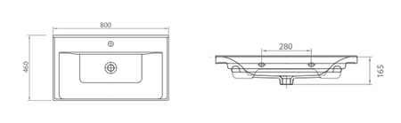 SAVA 80 umywalka meblowa 80x46cm, biała