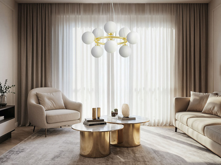 NOWOCZESNA LAMPA WISZĄCA KLASYCZNE ZŁOTO MARSIADA W9