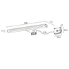 FELINA LED oświetlenie ścienne , 8W, 308x15x112mm, IP44, chrom
