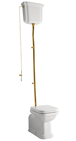 WALDORF misa WC ze zbiornikiem, odpływ poziomy/pionowy, biały-brązowy