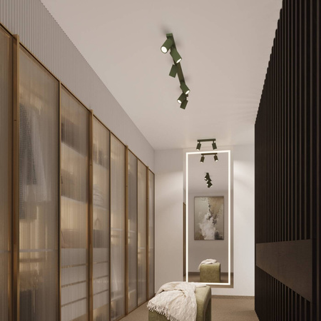 Plafon KARBON 60 zielony oliwkowy