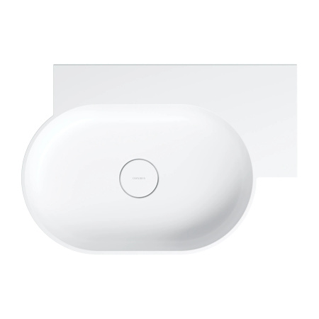 OVO M+ umywalka nablatowa/wisząca - prawa, 64 x 44 cm, biały mat