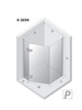Kabina NESTA chrom 1D pięciokątna prawa Drzwi L 100x80x200 czyste 6mm Active Shield 2.0