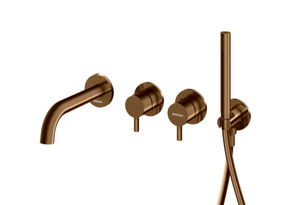 Axel Brushed Copper Bateria wannowa podtynkowa