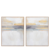 Modern Sunset Framed Canvas Set of 2